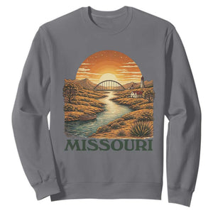 Missouri Outdoors Adventure Sweatshirt The Show Me State Souvenir TS12 Charcoal Print Your Wear
