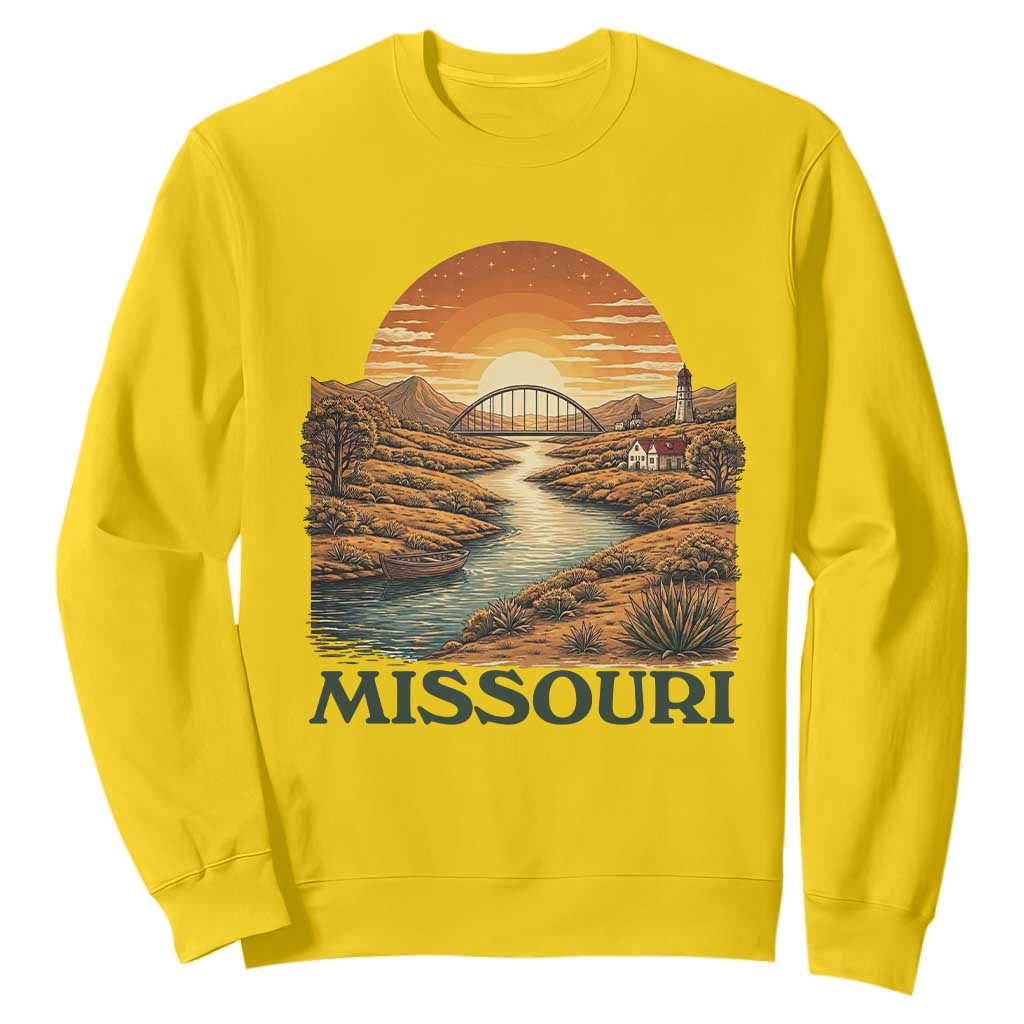 Missouri Outdoors Adventure Sweatshirt The Show Me State Souvenir TS12 Daisy Print Your Wear