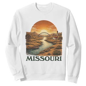 Missouri Outdoors Adventure Sweatshirt The Show Me State Souvenir TS12 White Print Your Wear