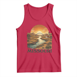 Missouri Outdoors Adventure Tank Top The Show Me State Souvenir TS12 Red Print Your Wear