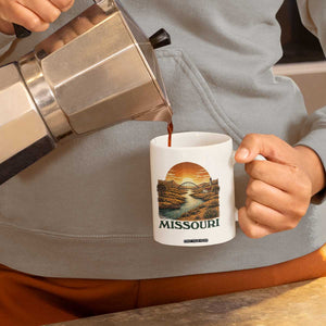 Missouri Outdoors Adventure Coffee Mug The Show Me State Souvenir TS12 Print Your Wear