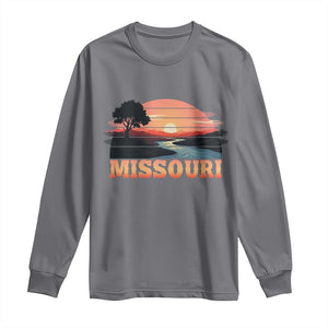 Vintage Missouri Outdoors Long Sleeve Shirt Midwest Nature Landscape TS12 Charcoal Print Your Wear