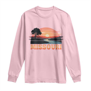 Vintage Missouri Outdoors Long Sleeve Shirt Midwest Nature Landscape TS12 Light Pink Print Your Wear