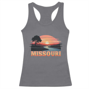 Vintage Missouri Outdoors Racerback Tank Top Midwest Nature Landscape TS12 Charcoal Print Your Wear