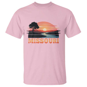 Vintage Missouri Outdoors T Shirt Midwest Nature Landscape TS12 Light Pink Print Your Wear