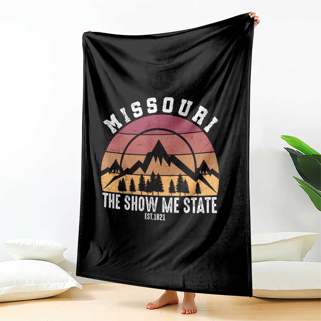 Vintage Missouri Travel Throw Blanket The Show Me State Pride TS12 Print Your Wear