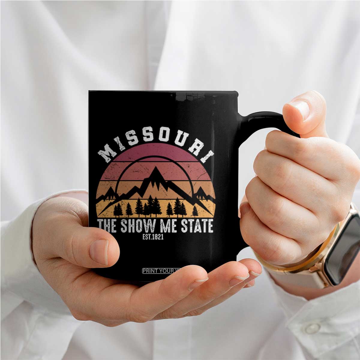 Vintage Missouri Travel Coffee Mug The Show Me State Pride TS12 Print Your Wear