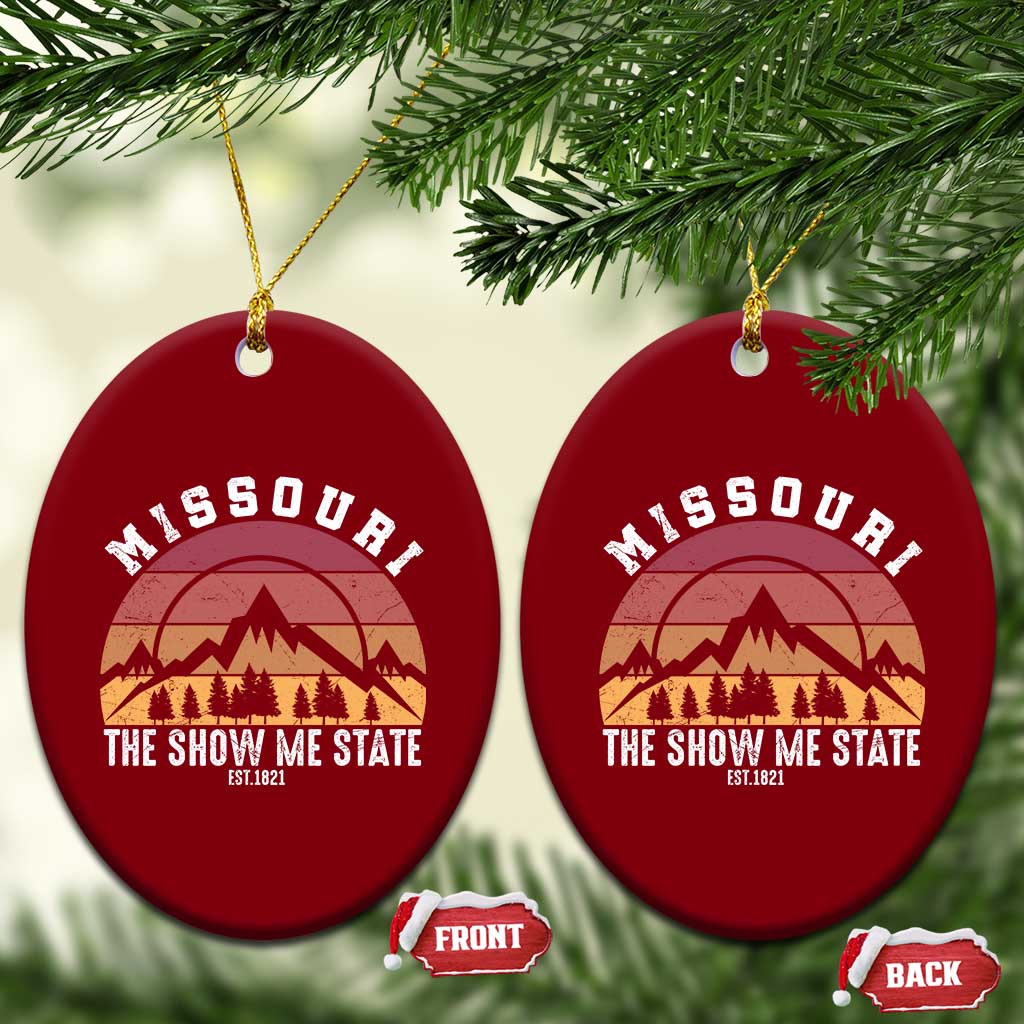 Vintage Missouri Travel Ceramic Ornament The Show Me State Pride TS12 Print Your Wear