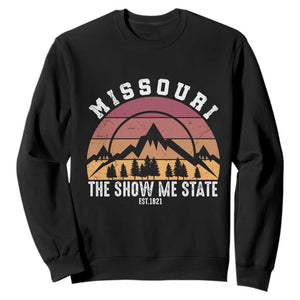 Vintage Missouri Travel Sweatshirt The Show Me State Pride TS12 Black Print Your Wear