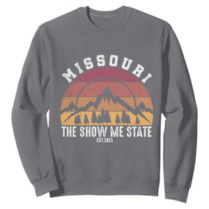 Vintage Missouri Travel Sweatshirt The Show Me State Pride TS12 Charcoal Print Your Wear