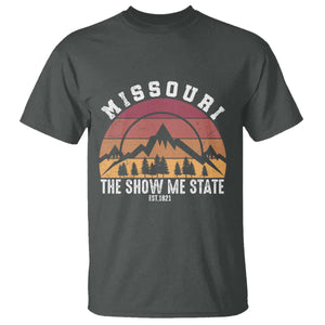 Vintage Missouri Travel T Shirt The Show Me State Pride TS12 Dark Heather Print Your Wear