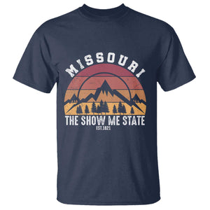 Vintage Missouri Travel T Shirt The Show Me State Pride TS12 Navy Print Your Wear