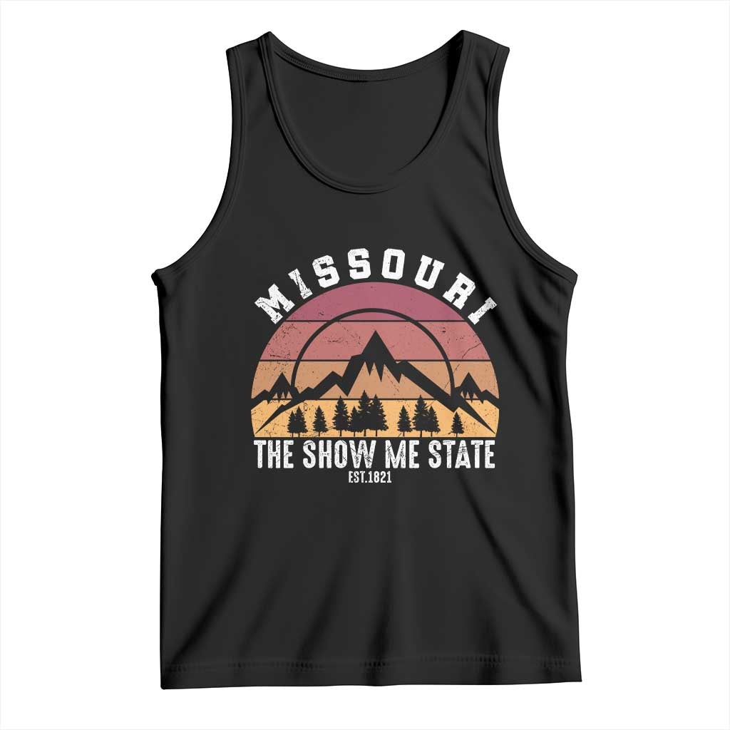 Vintage Missouri Travel Tank Top The Show Me State Pride TS12 Black Print Your Wear