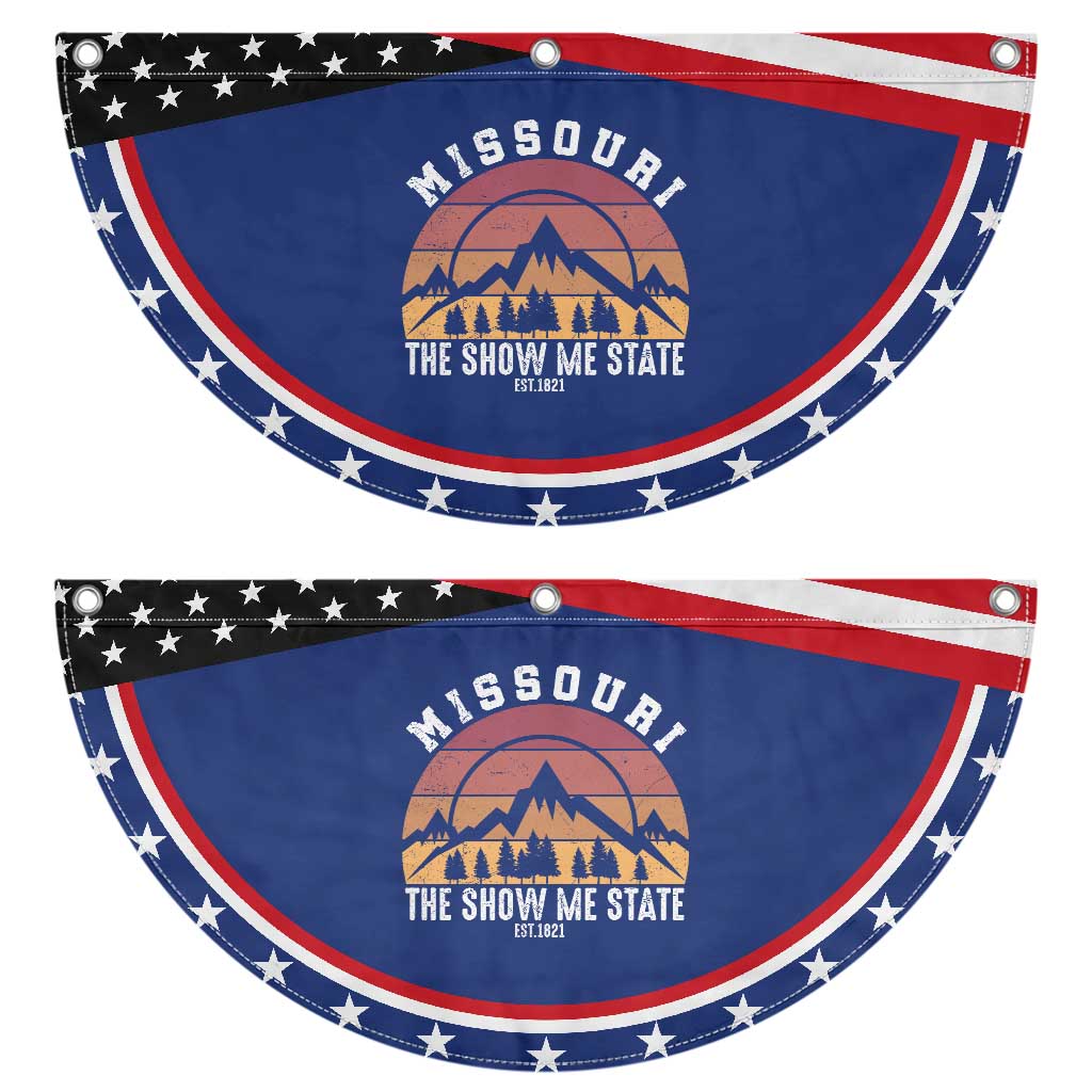 Vintage Missouri Travel Patriotic Fan Flag The Show Me State Pride TS12 2pcs pack Classic Navy Print Your Wear