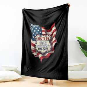 Route Highway 66 Centennial Throw Blanket Vintage American Flag Patriotic Gift TS12 Print Your Wear