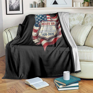 Route Highway 66 Centennial Throw Blanket Vintage American Flag Patriotic Gift TS12 Print Your Wear