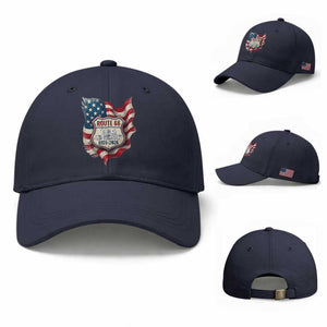Route Highway 66 Centennial Baseball Cap Vintage American Flag Patriotic Gift TS12 Baseball Cap Universal Fit Navy Print Your Wear