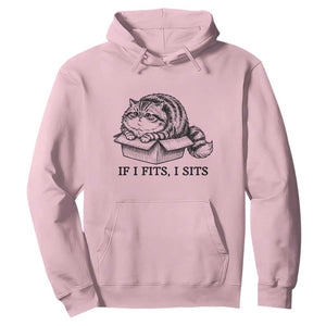 If I Fits I Sits Hoodie Chubby Kitty Funny Cat Lover Gift TS12 Light Pink Print Your Wear