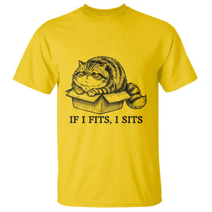 If I Fits I Sits T Shirt Chubby Kitty Funny Cat Lover Gift TS12 Daisy Print Your Wear