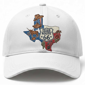 Texas Route Highway 66 Adventure Baseball Cap Desert Road Trip Graphic TS12 Print Your Wear