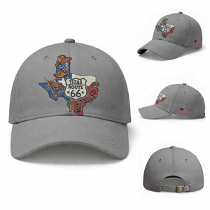Texas Route Highway 66 Adventure Baseball Cap Desert Road Trip Graphic TS12 Baseball Cap Universal Fit Sport Gray Print Your Wear