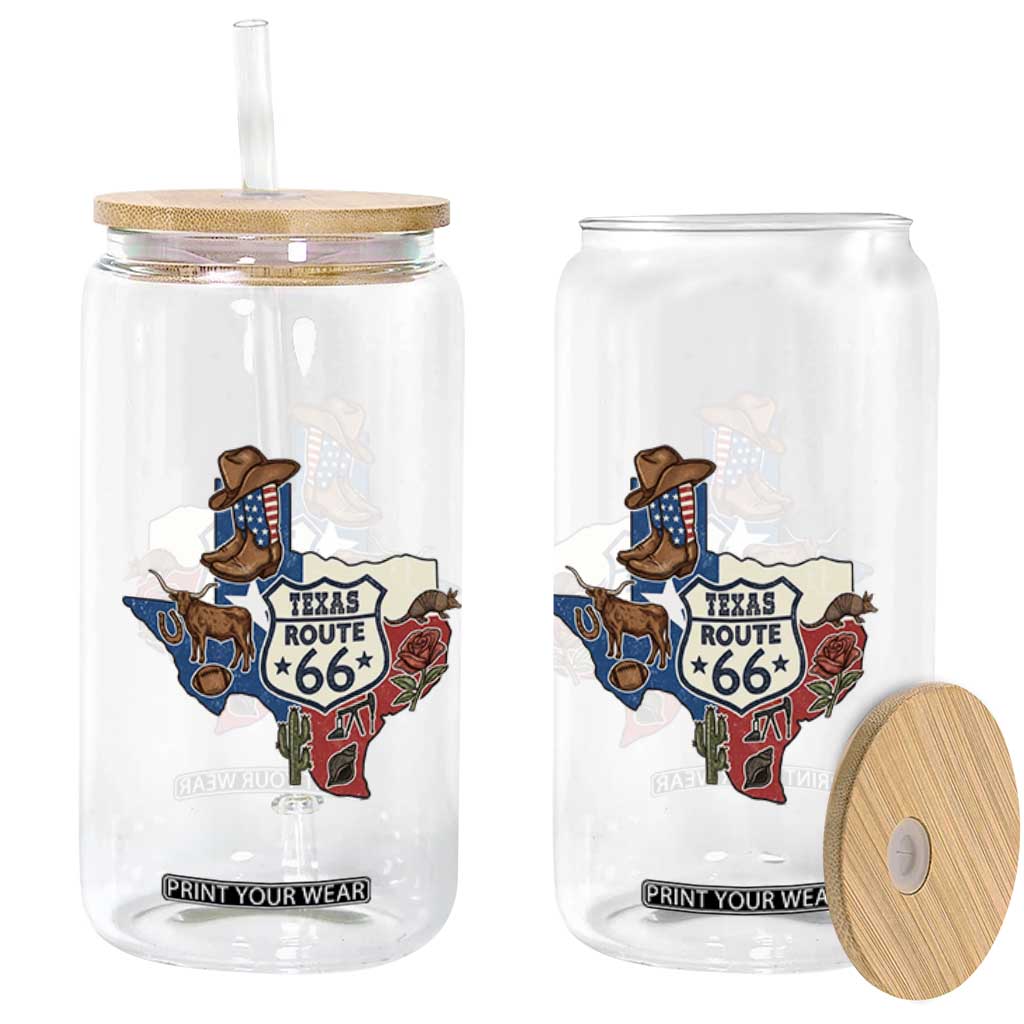 Texas Route Highway 66 Adventure Glass Can Desert Road Trip Graphic TS12 Print Your Wear