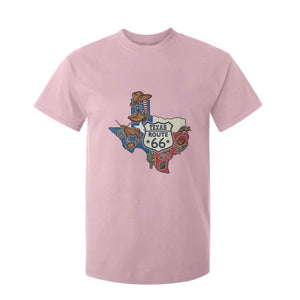 Texas Route Highway 66 Adventure T Shirt For Kid Desert Road Trip Graphic TS12 Light Pink Print Your Wear