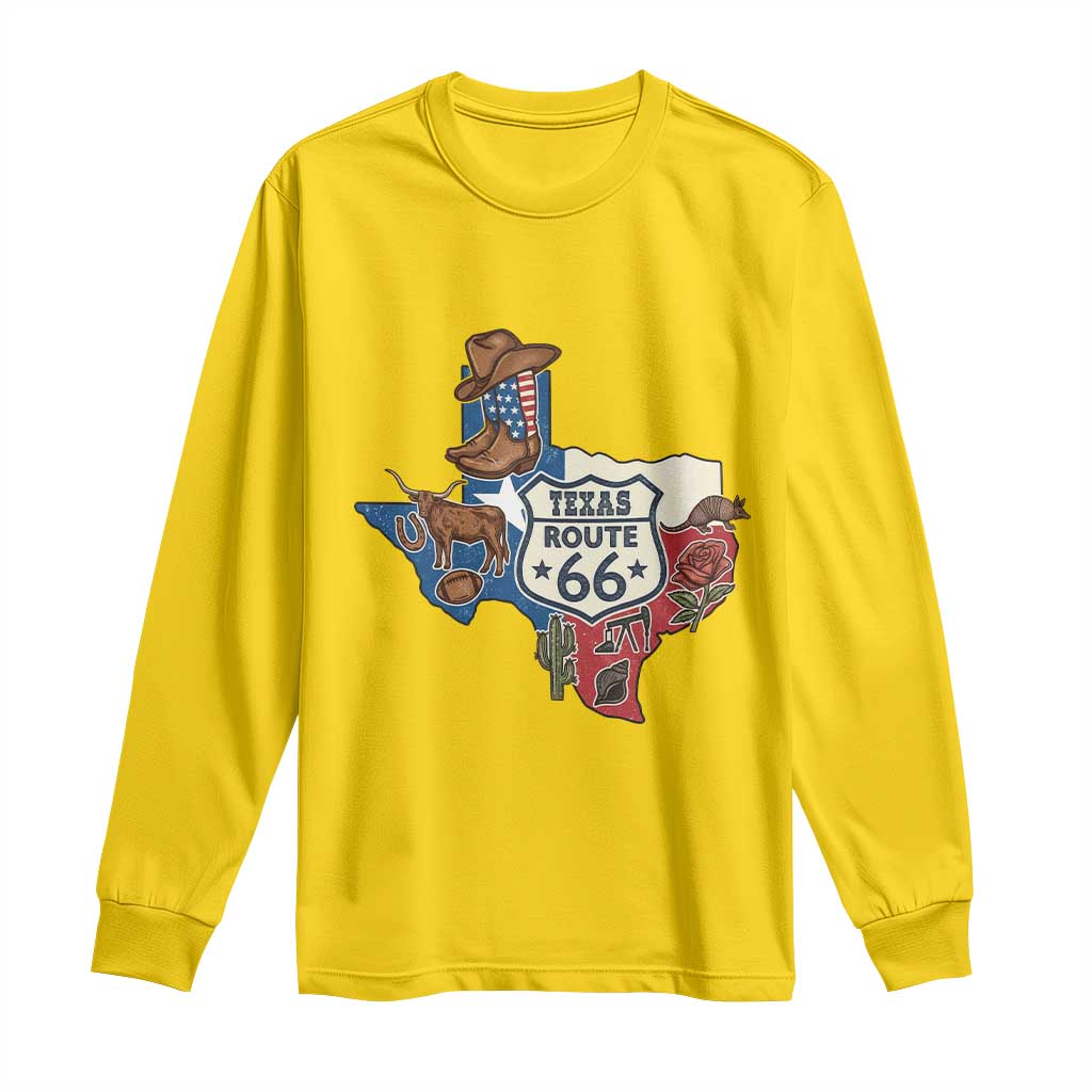 Texas Route Highway 66 Adventure Long Sleeve Shirt Desert Road Trip Graphic TS12 Daisy Print Your Wear
