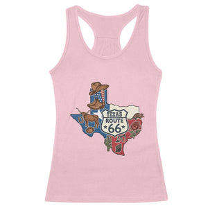 Texas Route Highway 66 Adventure Racerback Tank Top Desert Road Trip Graphic TS12 Light Pink Print Your Wear
