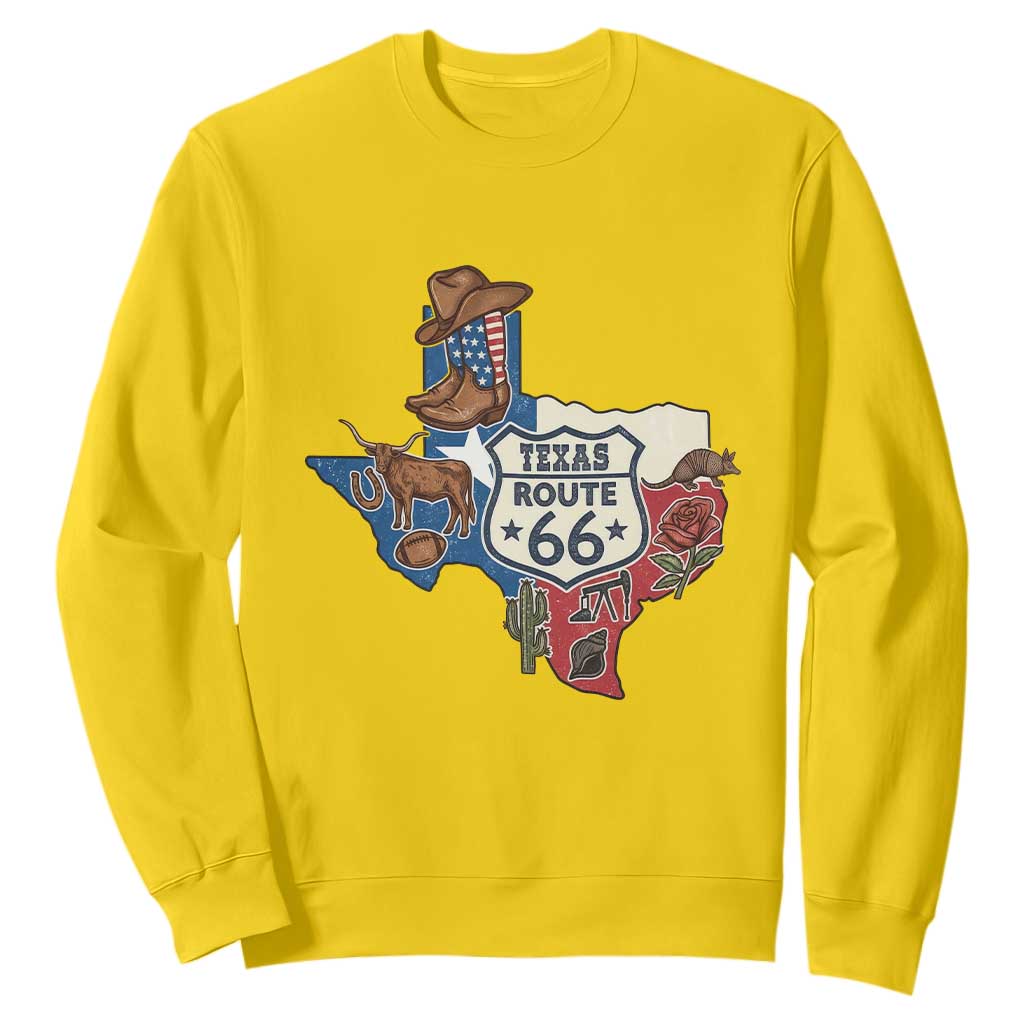 Texas Route Highway 66 Adventure Sweatshirt Desert Road Trip Graphic TS12 Daisy Print Your Wear