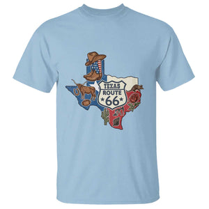 Texas Route Highway 66 Adventure T Shirt Desert Road Trip Graphic TS12 Light Blue Print Your Wear