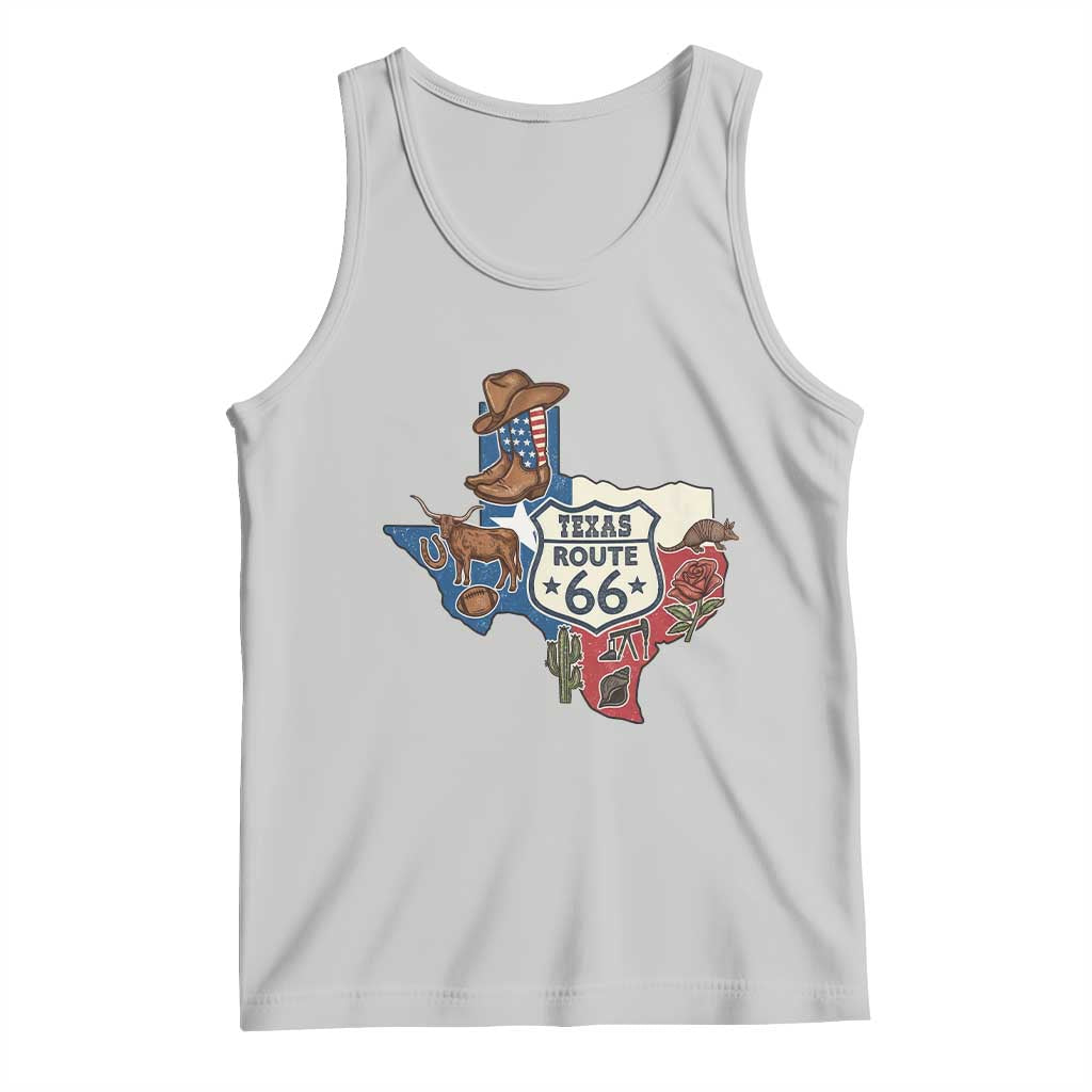 Texas Route Highway 66 Adventure Tank Top Desert Road Trip Graphic TS12 Ash Print Your Wear