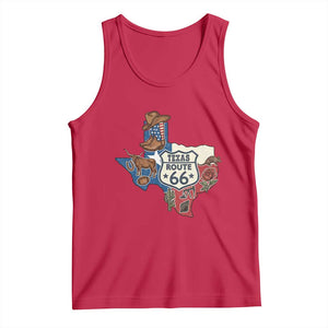 Texas Route Highway 66 Adventure Tank Top Desert Road Trip Graphic TS12 Red Print Your Wear