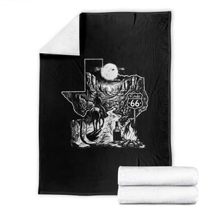 The Mother Road Texas Panhandle Throw Blanket Vintage Desert Road Trip TS12 Black Print Your Wear