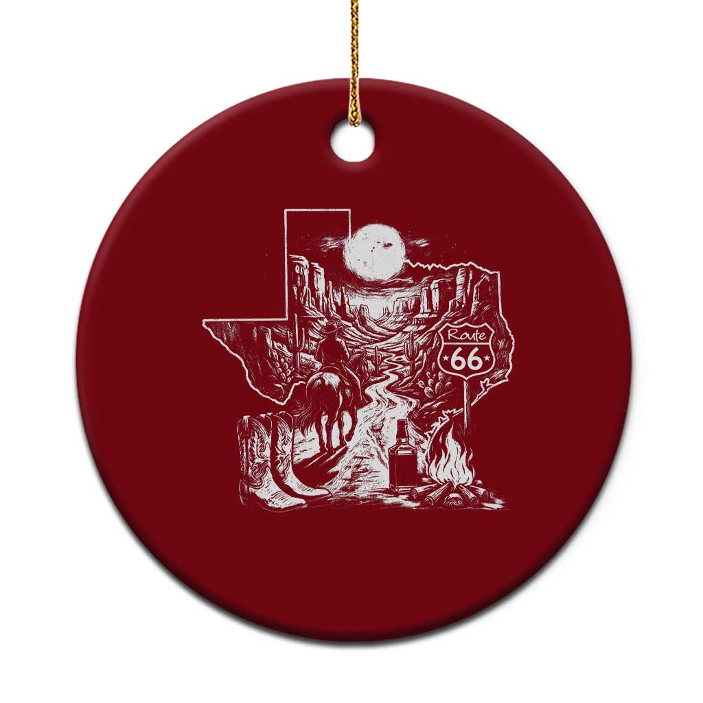 The Mother Road Texas Panhandle Ceramic Ornament Vintage Desert Road Trip TS12 1pc Red Print Your Wear
