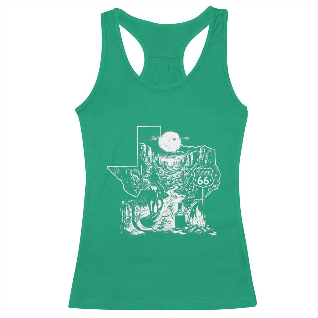 The Mother Road Texas Panhandle Racerback Tank Top Vintage Desert Road Trip TS12 Irish Green Print Your Wear