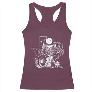 The Mother Road Texas Panhandle Racerback Tank Top Vintage Desert Road Trip TS12 Maroon Print Your Wear