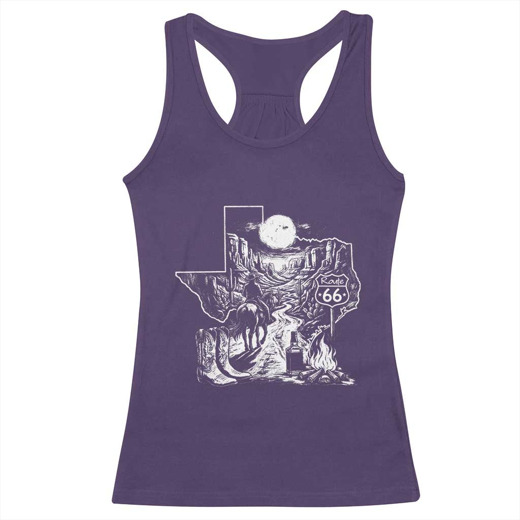 The Mother Road Texas Panhandle Racerback Tank Top Vintage Desert Road Trip TS12 Purple Print Your Wear