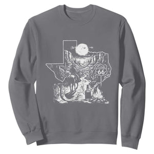 The Mother Road Texas Panhandle Sweatshirt Vintage Desert Road Trip TS12 Charcoal Print Your Wear