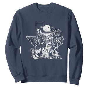 The Mother Road Texas Panhandle Sweatshirt Vintage Desert Road Trip TS12 Navy Print Your Wear