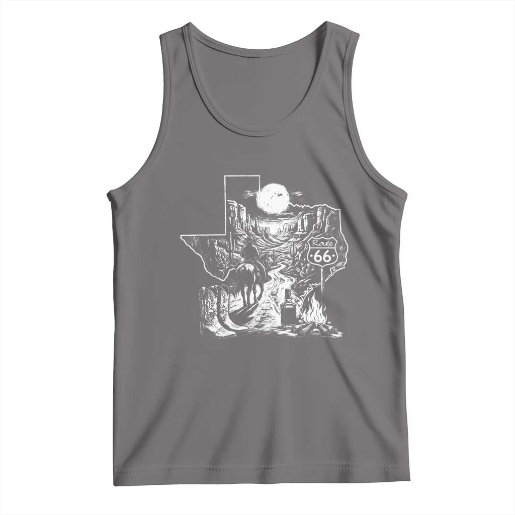 The Mother Road Texas Panhandle Tank Top Vintage Desert Road Trip TS12 Deep Heather Print Your Wear