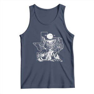 The Mother Road Texas Panhandle Tank Top Vintage Desert Road Trip TS12 Navy Print Your Wear