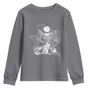 The Mother Road Texas Panhandle Youth Sweatshirt Vintage Desert Road Trip TS12 Charcoal Print Your Wear