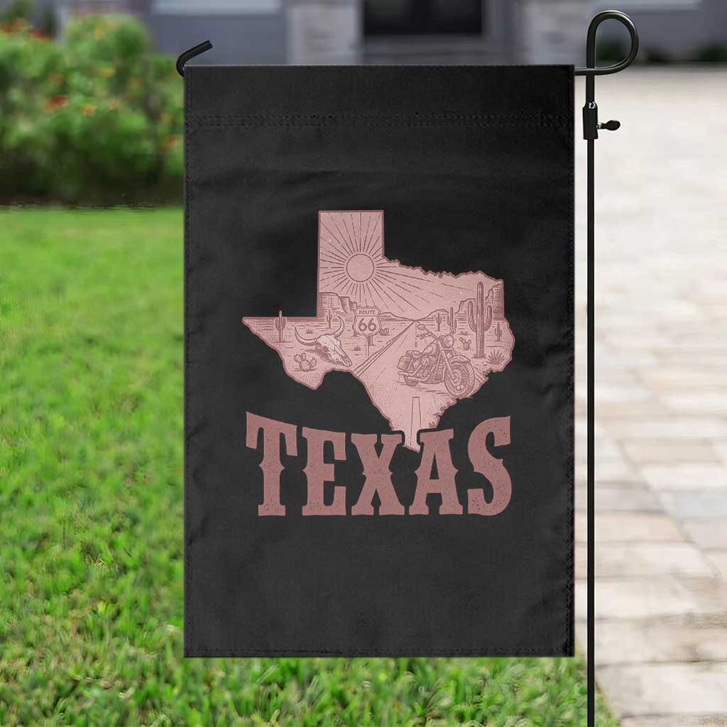 Texas Route Highway 66 Biker Garden Flag Vintage Biker Road Trip TS12 Print Your Wear