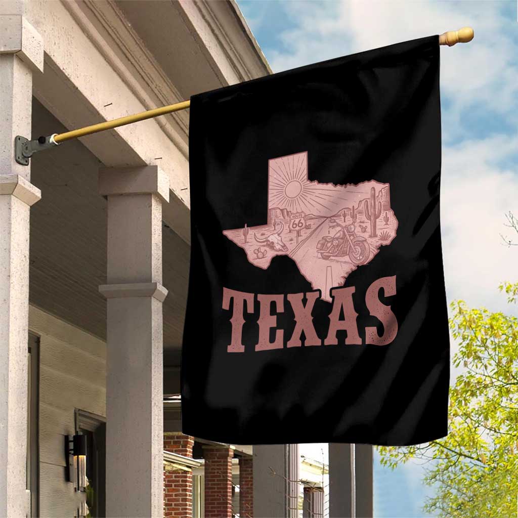Texas Route Highway 66 Biker Garden Flag Vintage Biker Road Trip TS12 Print Your Wear