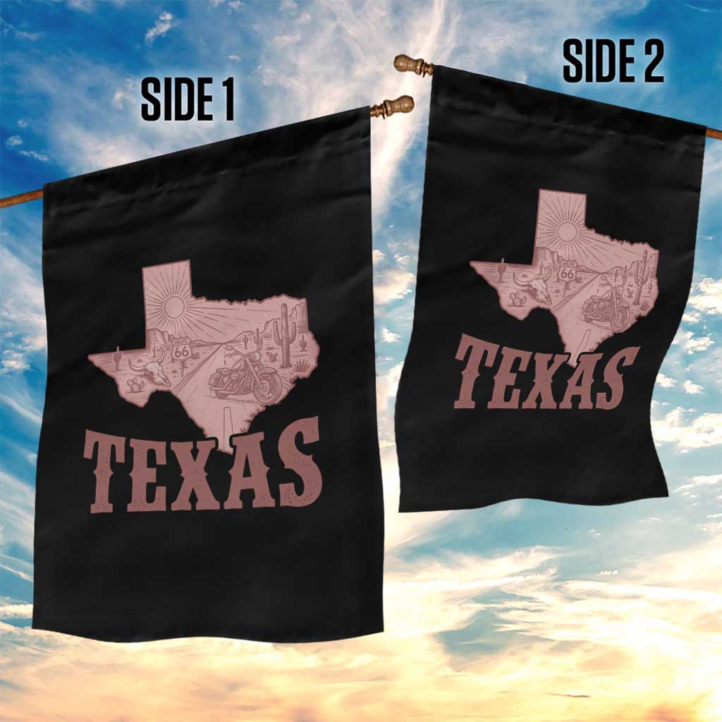 Texas Route Highway 66 Biker Garden Flag Vintage Biker Road Trip TS12 Print Your Wear