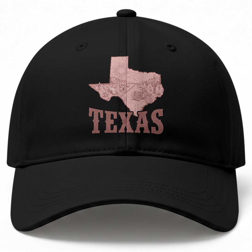 Texas Route Highway 66 Biker Baseball Cap Vintage Biker Road Trip TS12 Print Your Wear