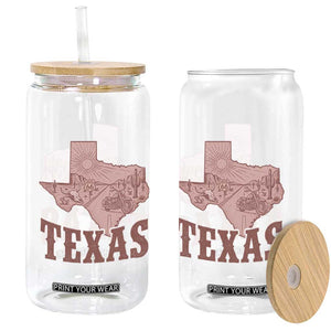 Texas Route Highway 66 Biker Glass Can Vintage Biker Road Trip TS12 Print Your Wear