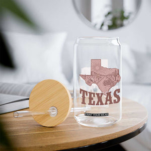Texas Route Highway 66 Biker Glass Can Vintage Biker Road Trip TS12 Print Your Wear