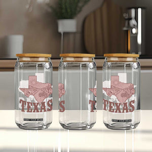 Texas Route Highway 66 Biker Glass Can Vintage Biker Road Trip TS12 Print Your Wear
